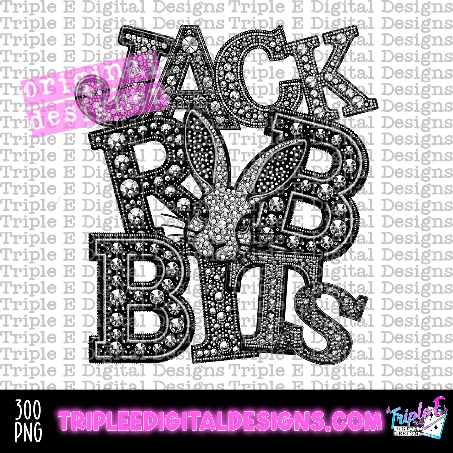 Jackrabbits Rhinestone PNG Design