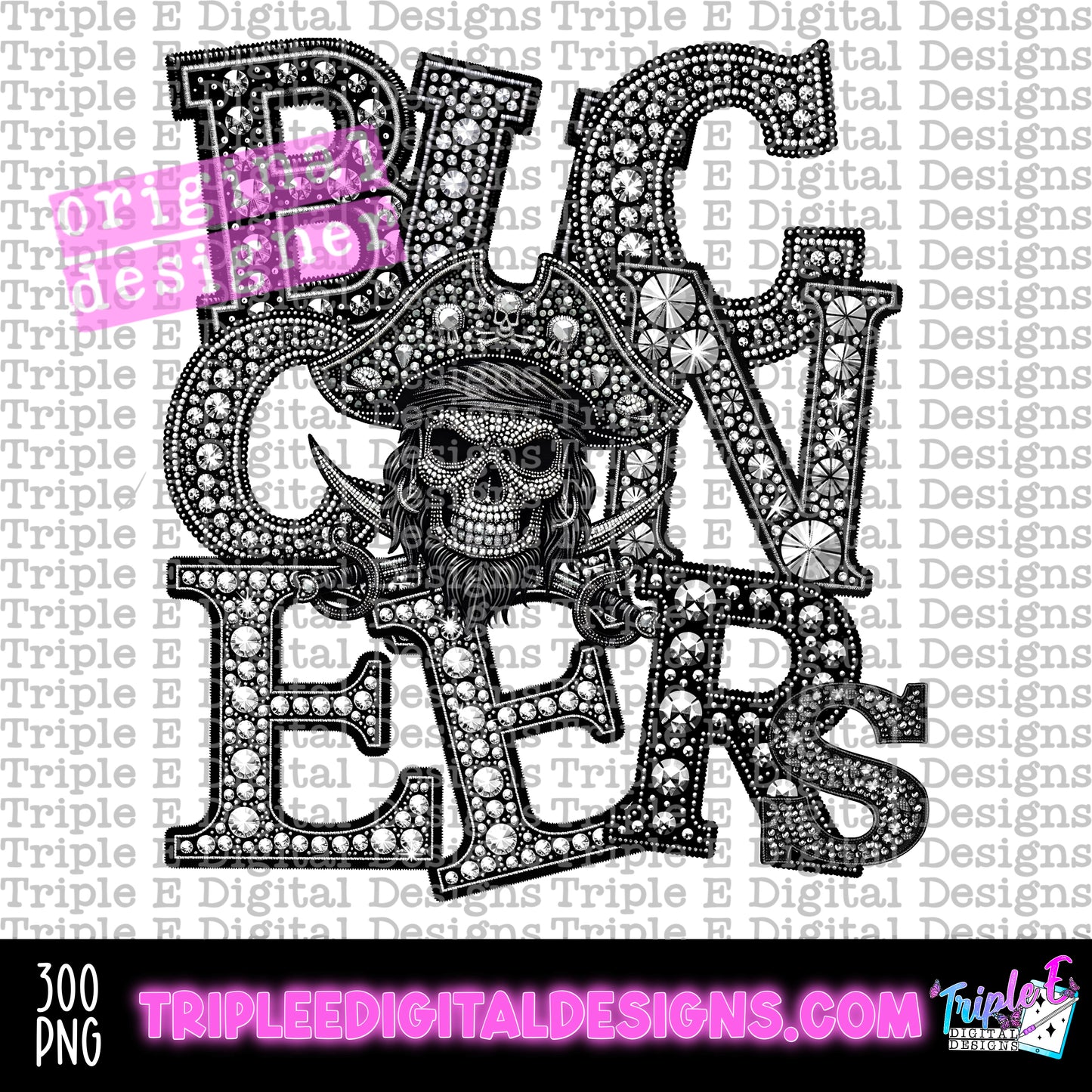 Buccaneers Rhinestone PNG Design