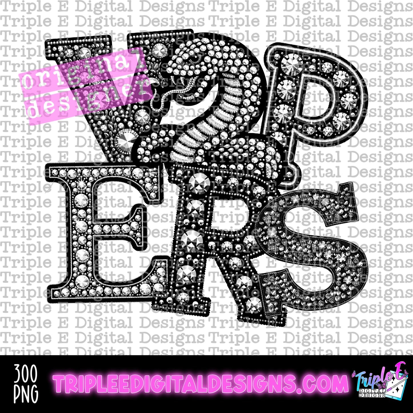 Vipers Rhinestone PNG Design