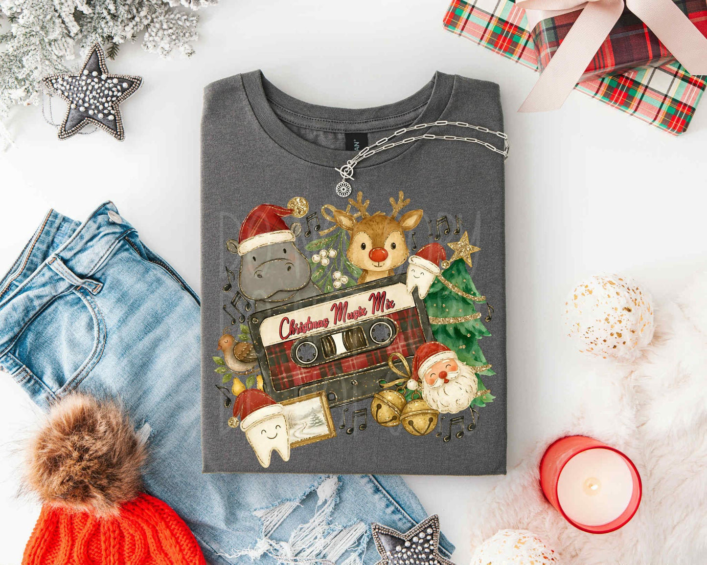 Christmas Music Mix PNG Design