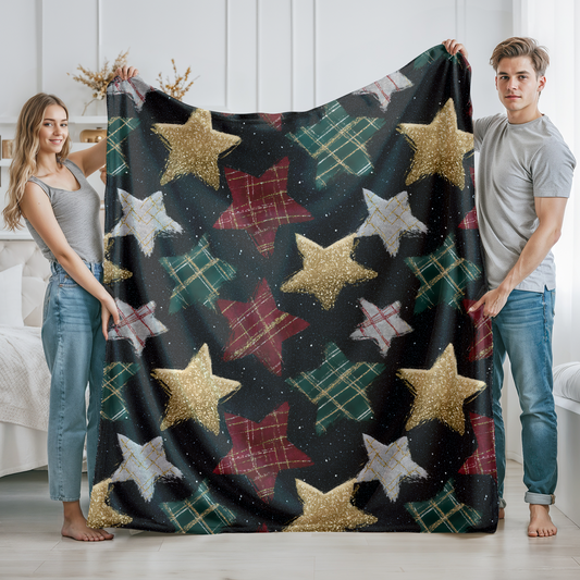 Christmas Stars Seamless PNG Design