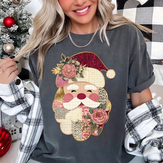 Patchwork Santa PNG Design