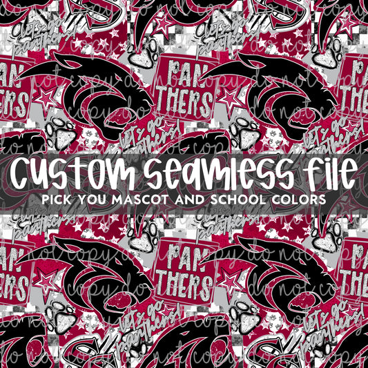 CUSTOM Mascot Collage Seamless PNG Design