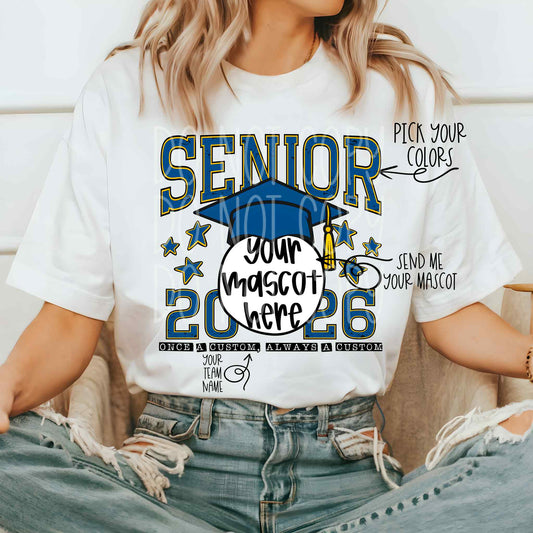 CUSTOM Senior 2026 Mascot PNG Design