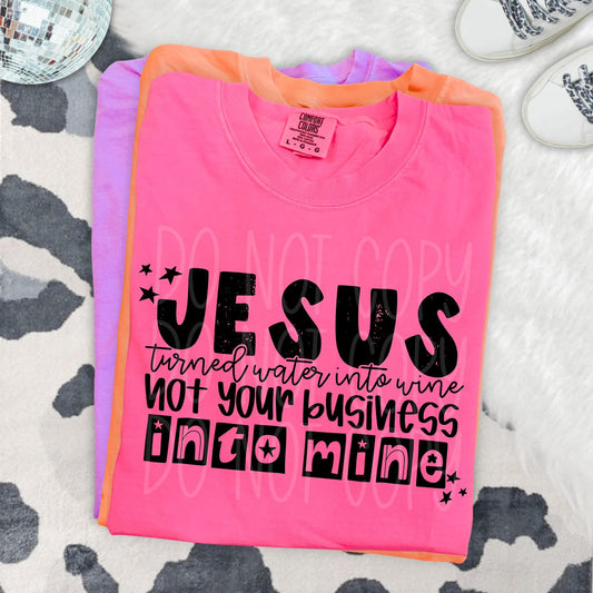 Jesus Turned Water Into PNG Design
