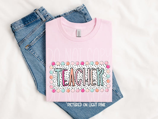 Teacher Summer Dots PNG Design