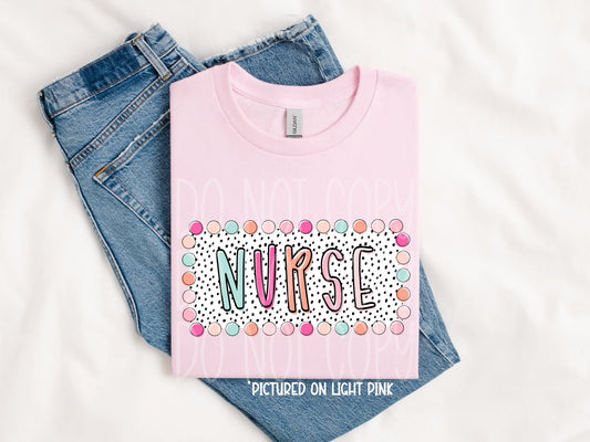 Nurse Summer Dots PNG Design