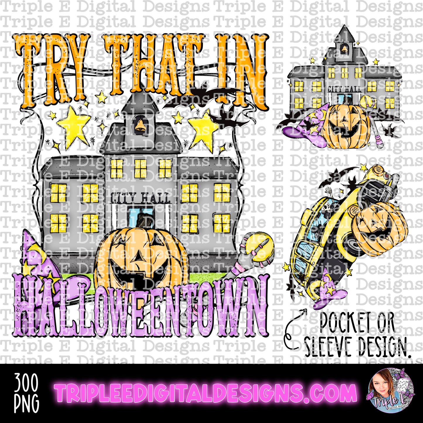 Try That Halloween Design PNG