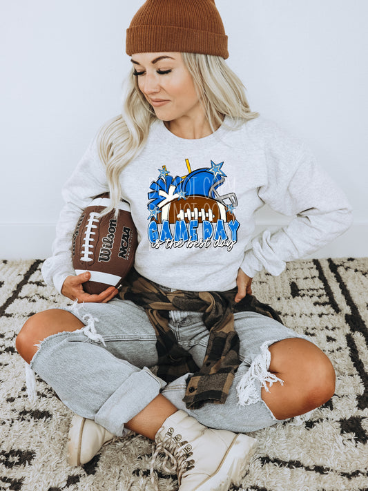 Blue Game Day PNG Design