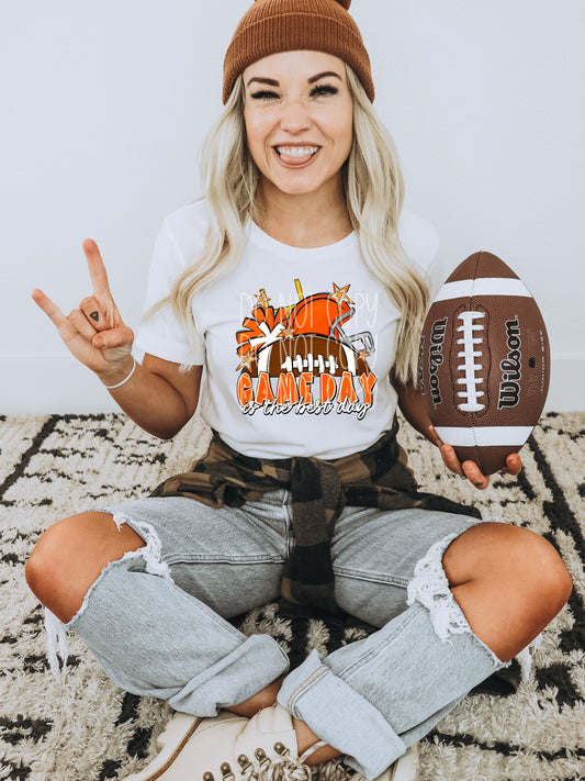 Orange Game Day PNG Design