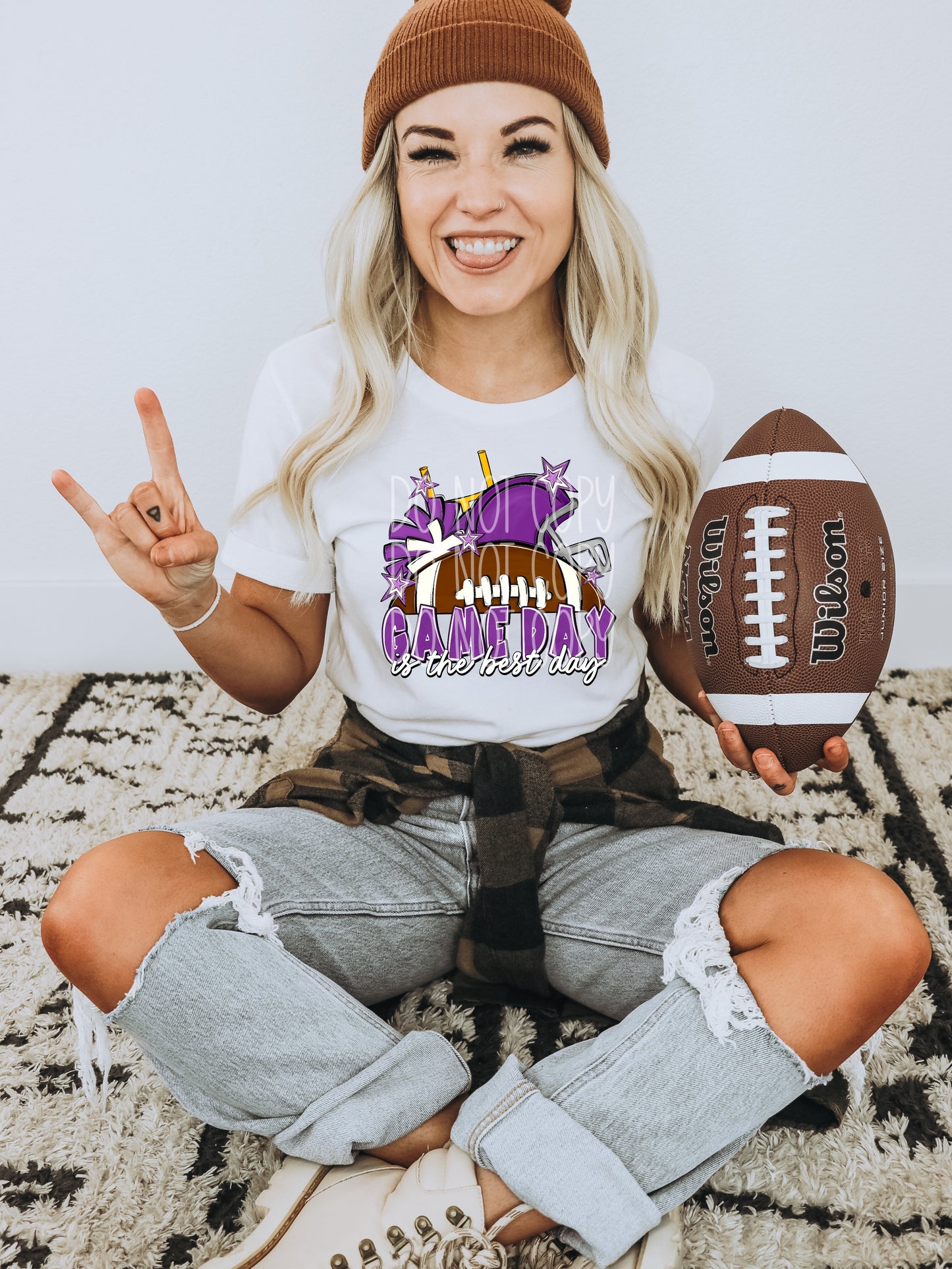Purple Game Day PNG Design