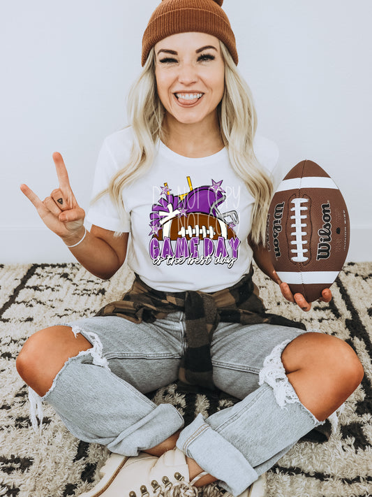 Purple Game Day PNG Design