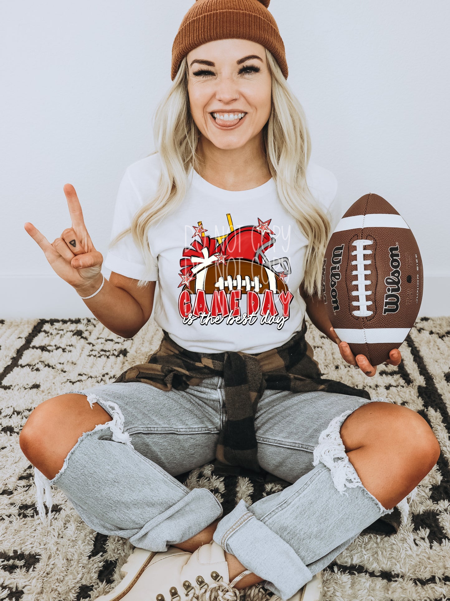 Red Game Day PNG Design
