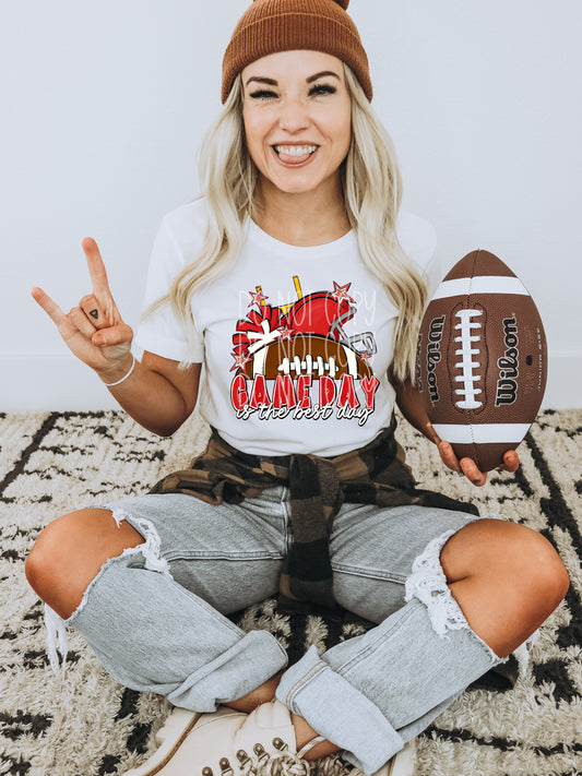 Red Game Day PNG Design