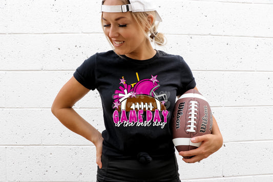 Pink Game Day PNG Design