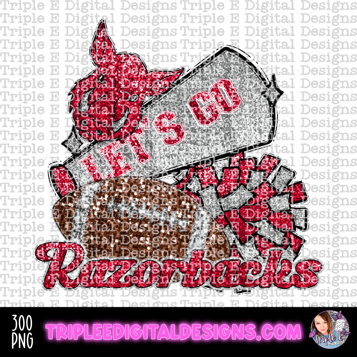 Arkansas Sparkle Design PNG