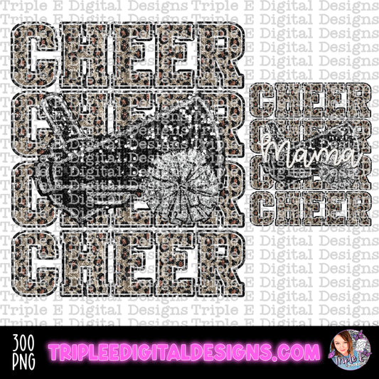 Leopard Cheer Set Design PNG