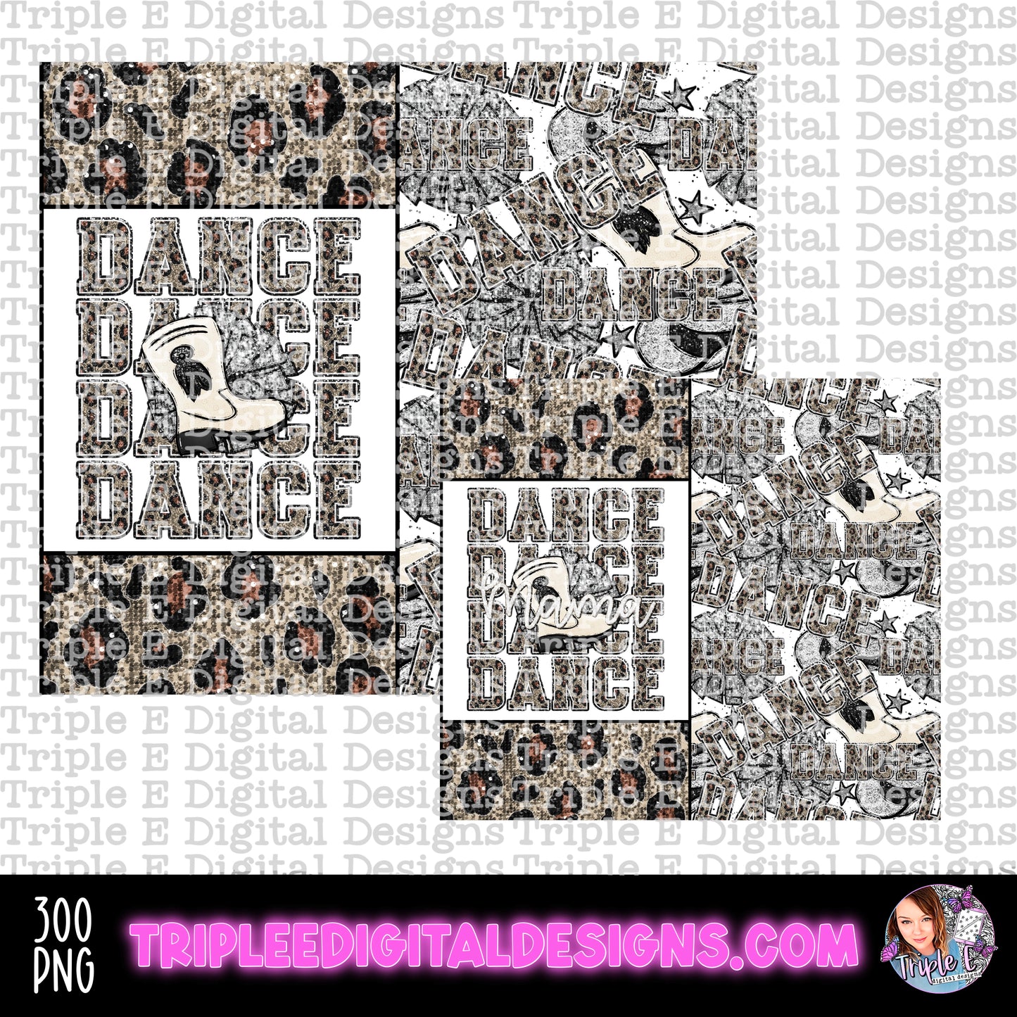 Leopard Dance Set Tumbler PNG