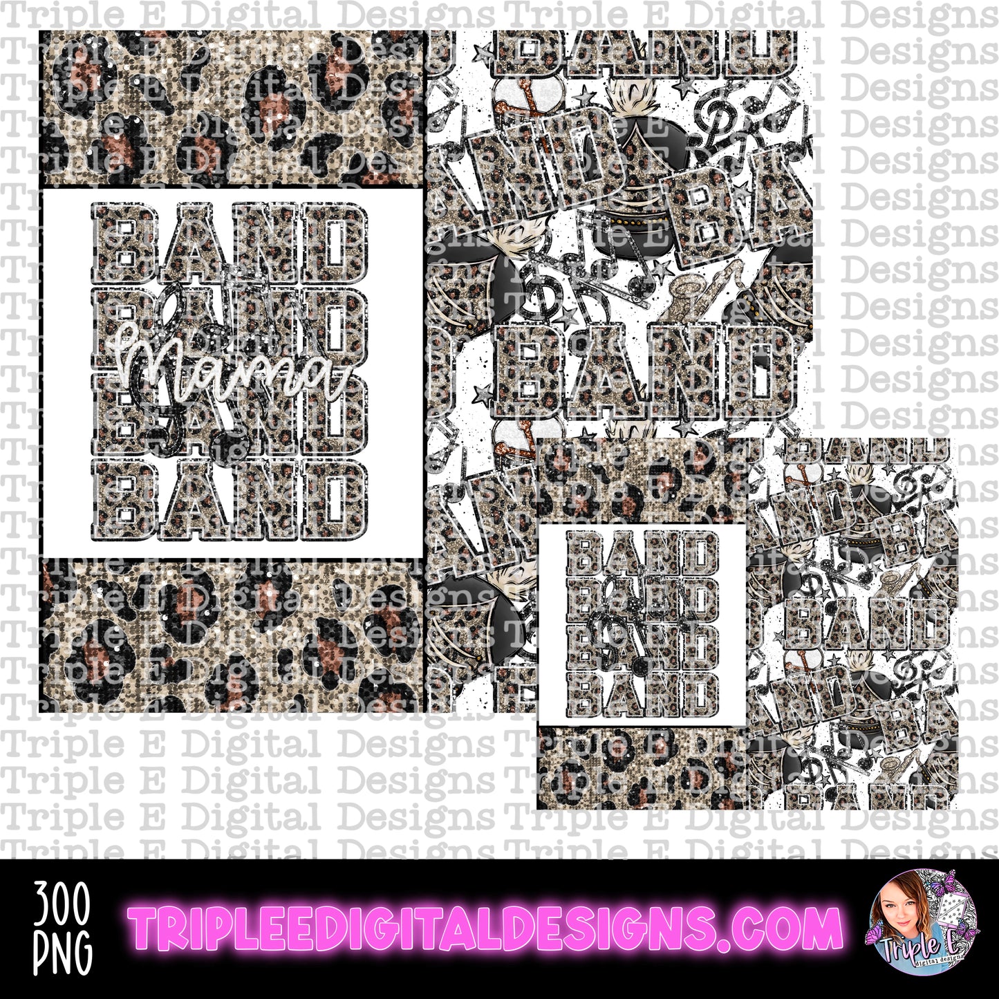 Leopard Band Set Tumbler PNG