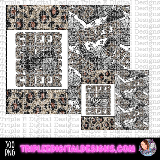 Leopard Cheer Set Tumbler PNG