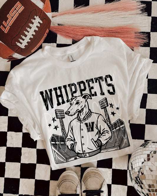 Whippets Letterman PNG Design