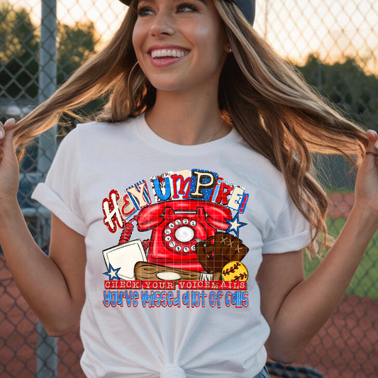 Hey Umpire Softball PNG Design