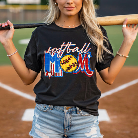Softball Mom PNG Design