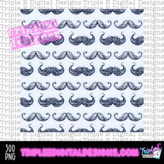 Mustache Seamless PNG Design