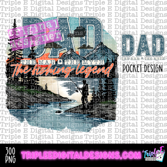 Dad Fishing Legend PNG Design