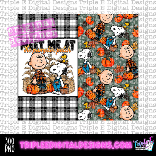 Meet Me At The Pumpkin Patch Tumbler PNG Design