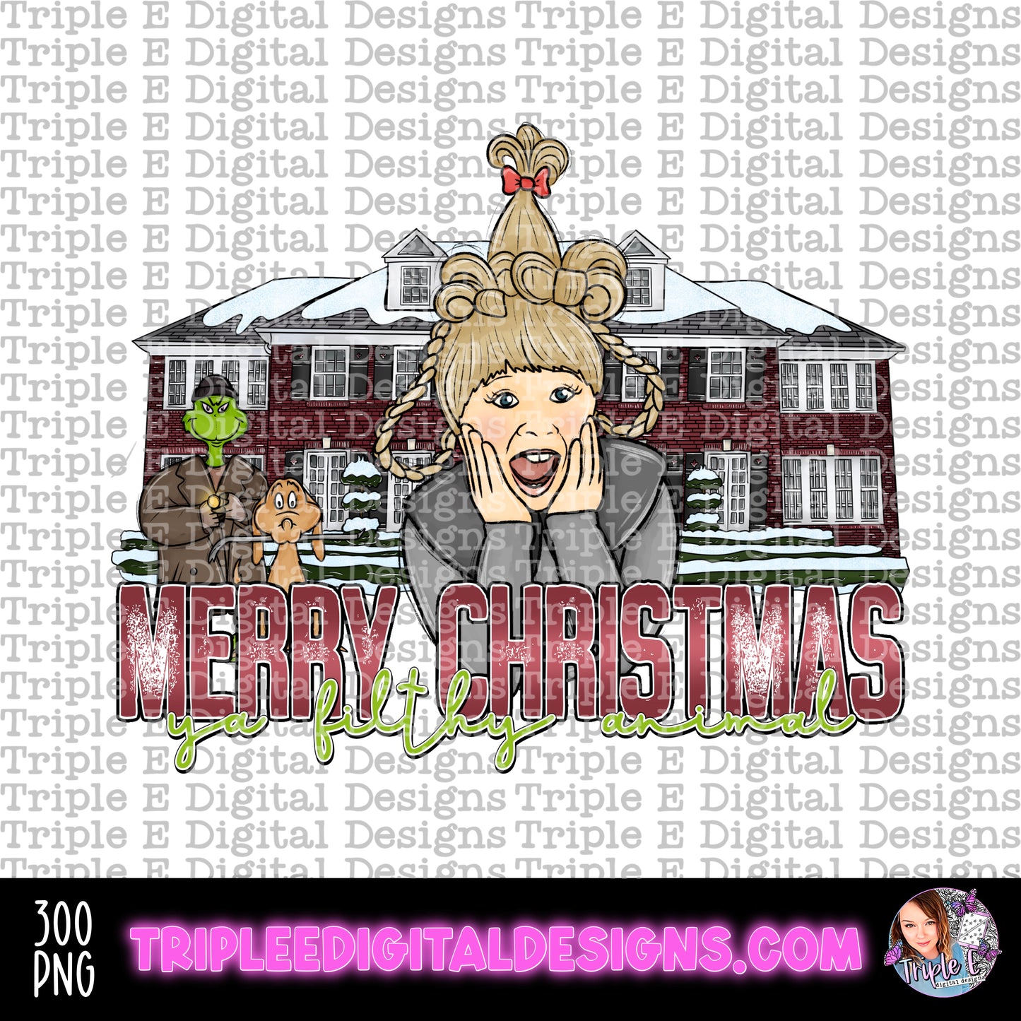 Merry Christmas Mashup PNG Design