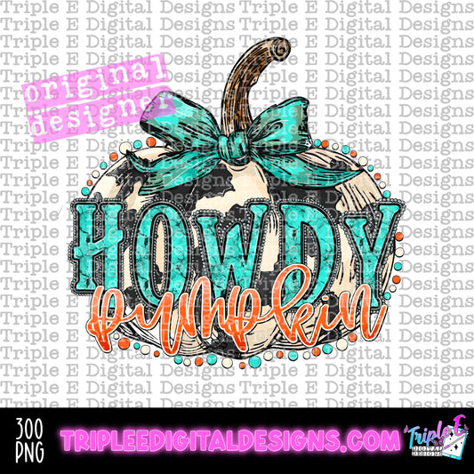 Howdy Pumpkin PNG Design