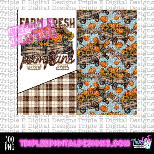 Farm Fresh Pumpkins Tumbler PNG Design