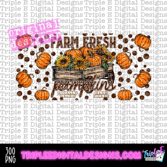 Farm Fresh Pumpkins 16oz Libbey PNG Design