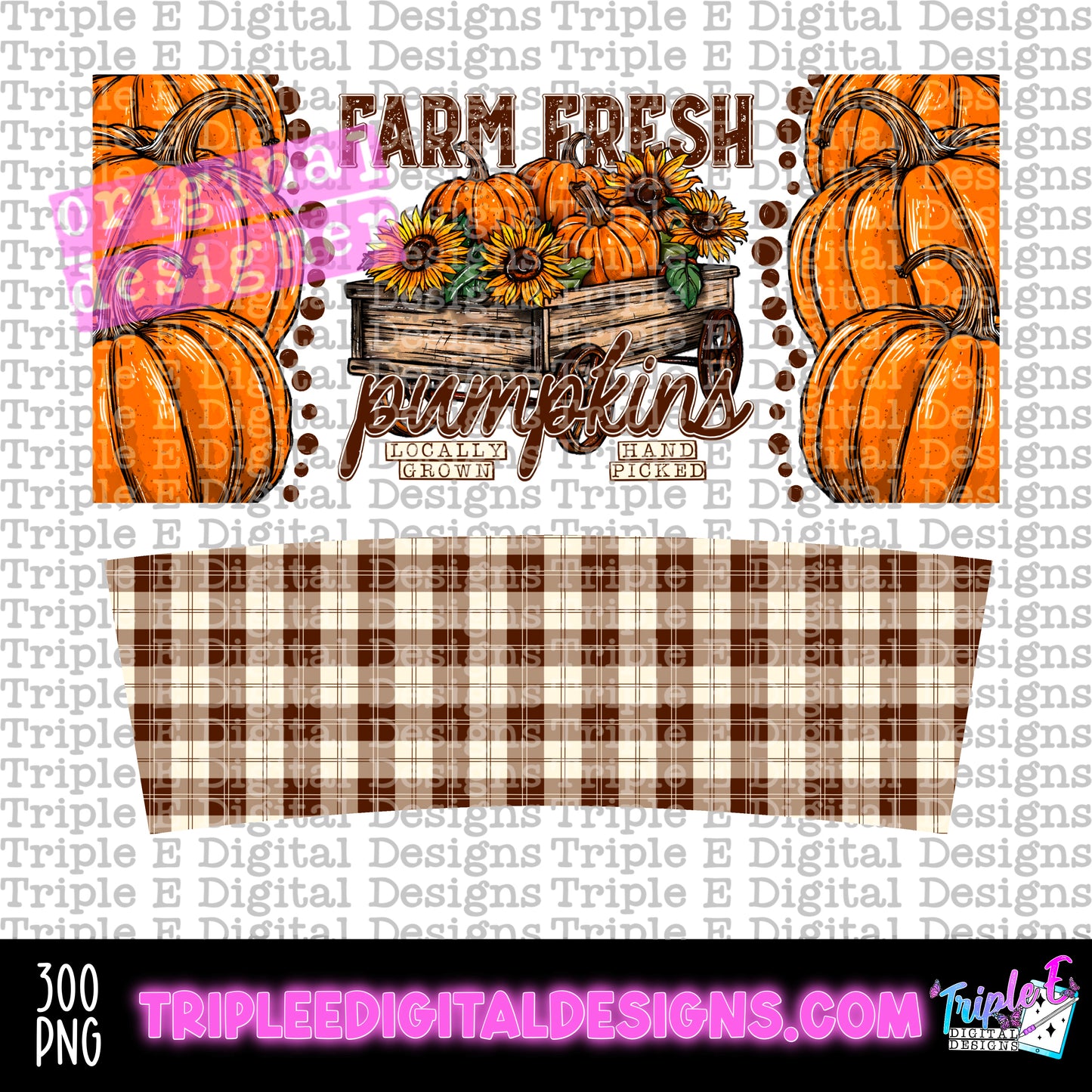 Farm Fresh Pumpkins 40oz Tumbler PNG Design