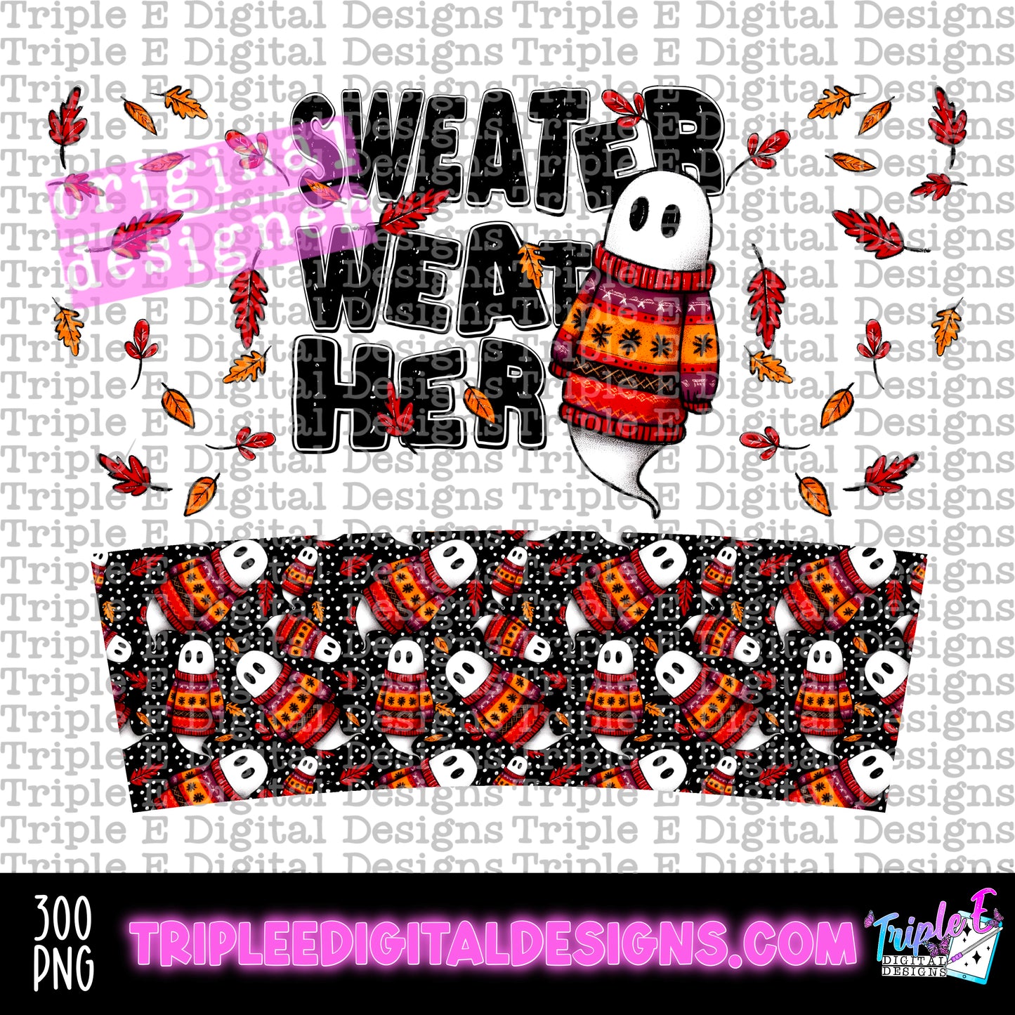 Sweater Weather 40oz Tumbler PNG Design