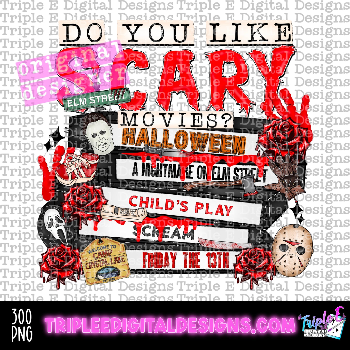 Do You Like Scary Movies PNG Design