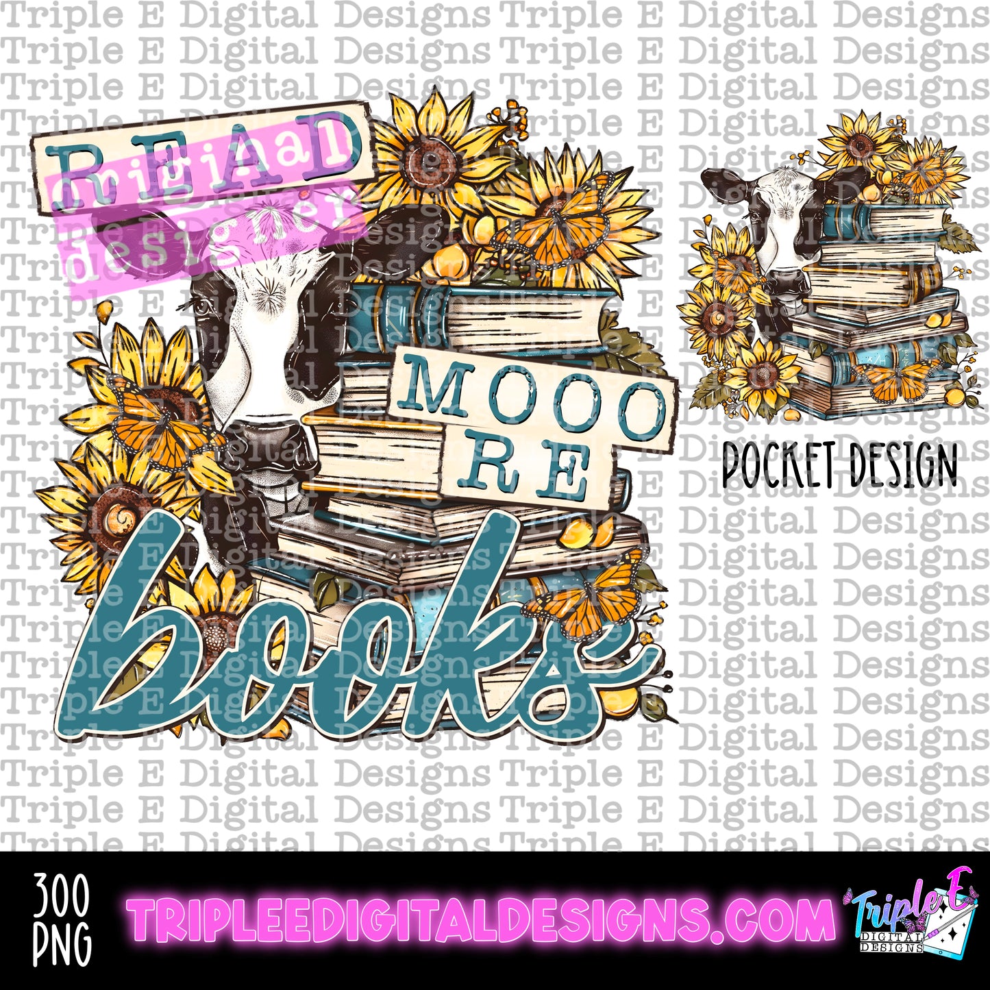 Read Mooore Books PNG Design