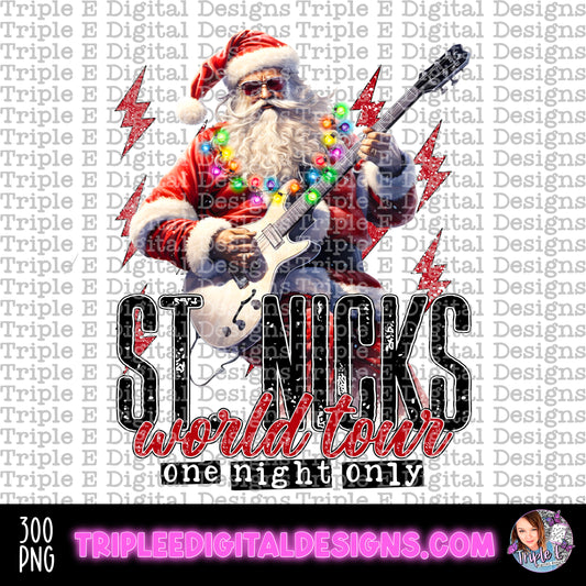 St. Nicks World Tour PNG Design