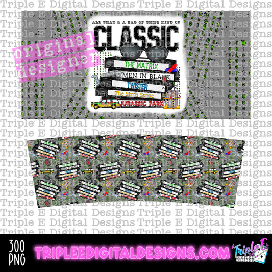 Classic Action 90's 40oz Tumbler PNG Design