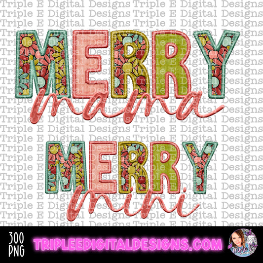 Merry Mama Mini Set PNG Design