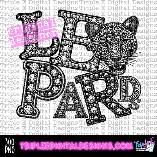 Leopards Rhinestone PNG Design