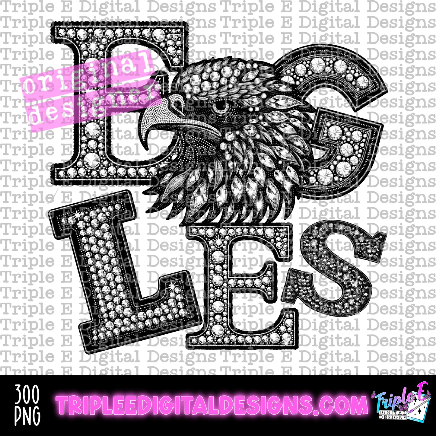 Eagles Rhinestone PNG Design