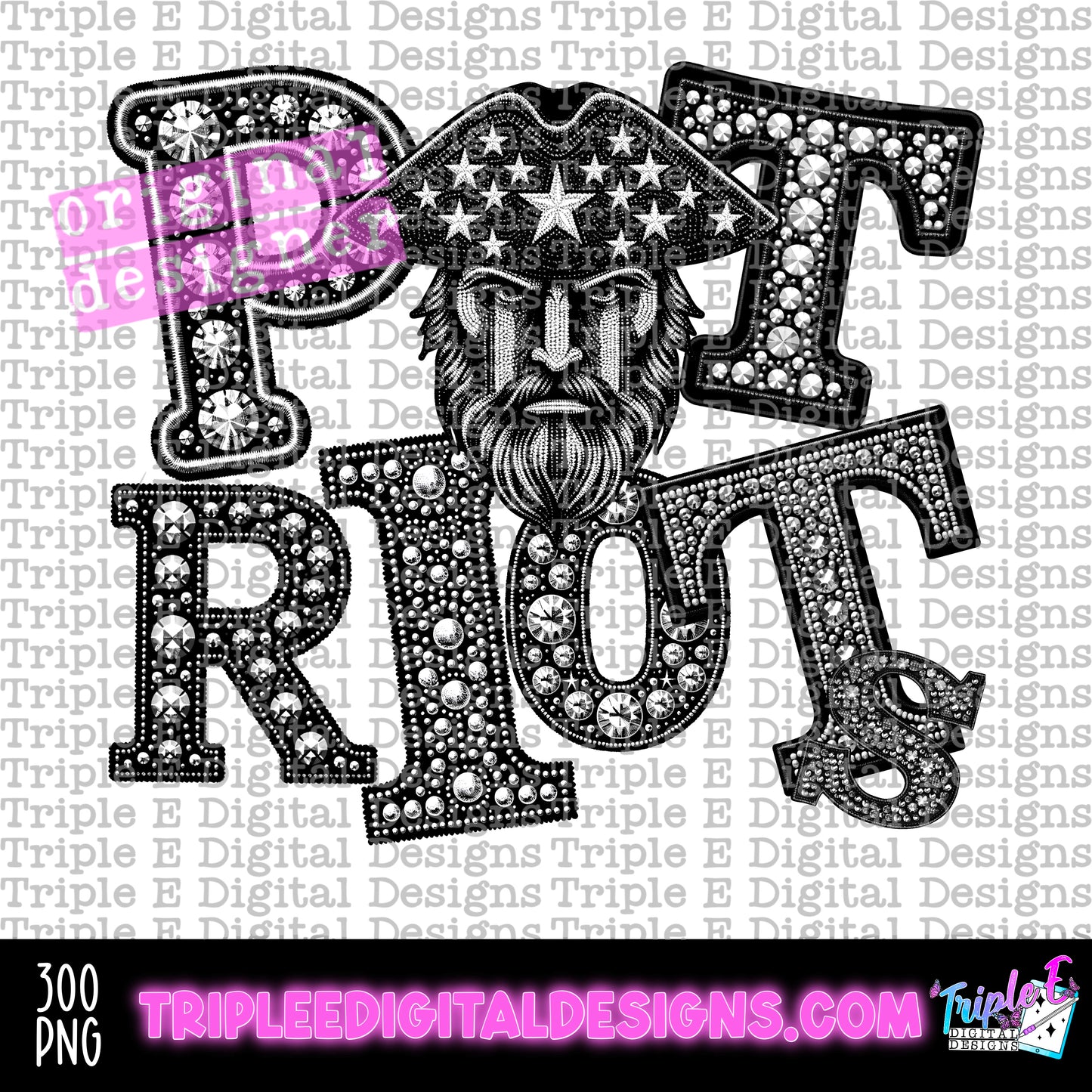 Patriots Rhinestone PNG Design