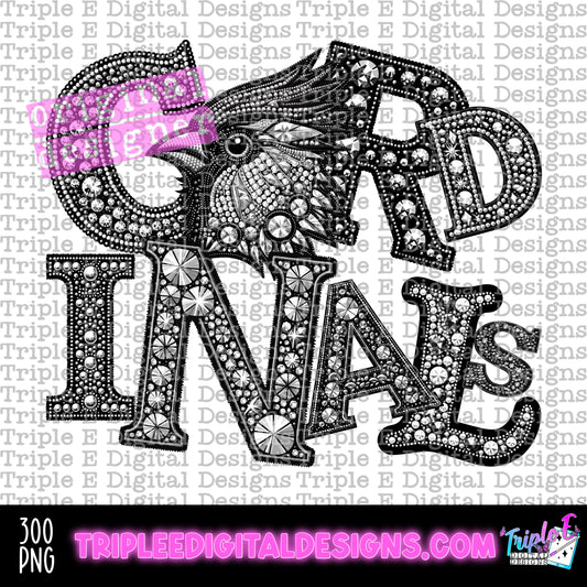 Cardinals Rhinestone PNG Design