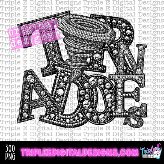 Tornados Rhinestone PNG Design