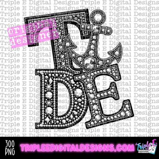 Tide Rhinestone PNG Design