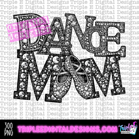 Dance Mom Rhinestones PNG Design