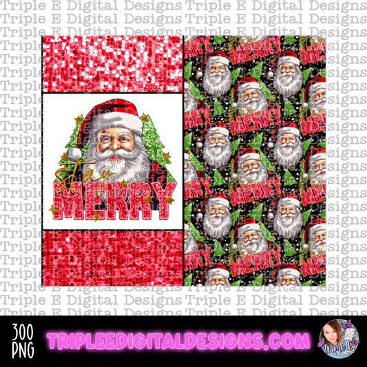 Stay Merry Tumbler PNG Design