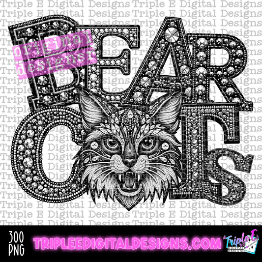 Bearcats Rhinestone PNG Design